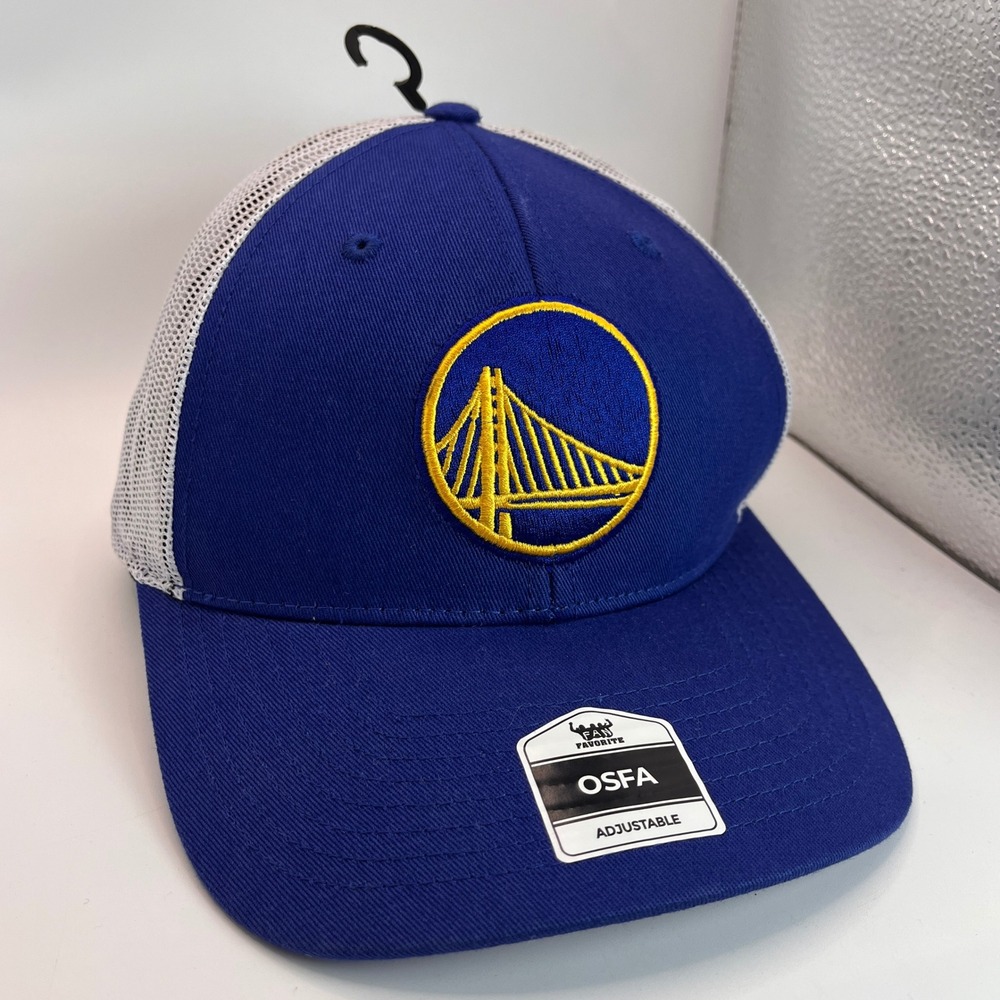 Fan Favorite Golden State Warriors Trucker Hat Unisex OSFA Blue NEW Embroidered